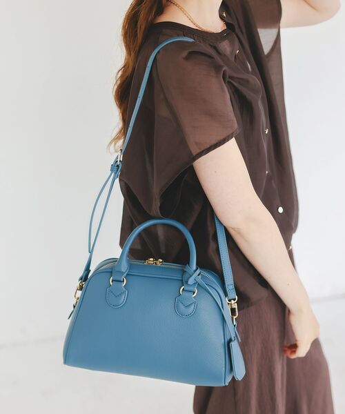 le.coeur blanc（ルクールブラン）の「フェイクレザーボストンBAG（ボストンバッグ・レディース・ベージュ/ブルー/ブラック・FREE）」の21枚目の写真