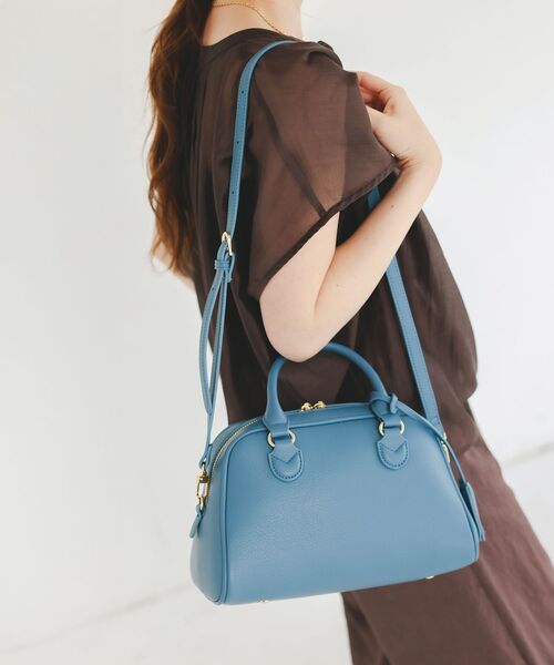 le.coeur blanc（ルクールブラン）の「フェイクレザーボストンBAG（ボストンバッグ・レディース・ベージュ/ブルー/ブラック・FREE）」の22枚目の写真