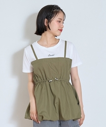 LOVETOXIC（ラブトキシック）の「【7days】バルーンキャミドッキングTシャツ（Tシャツ/カットソー・キッズ）」