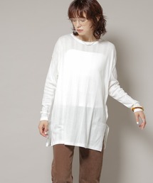 nano universe 長袖Tシャツ NANO universe tシャツ Anti Soaked 汗染み防止 クルーネックT