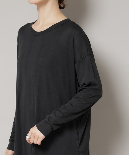 NANO universe(ナノユニバース)の「Robert P. Miller/Light Prib Crew L/S tee(Tシャツ/カットソー・レディース・ブラック/オフホワイト・FREE)」の20枚目の写真