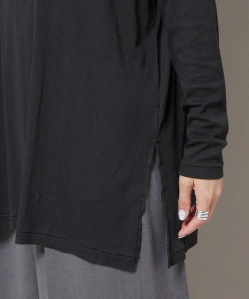 NANO universe(ナノユニバース)の「Robert P. Miller/Light Prib Crew L/S tee(Tシャツ/カットソー・レディース・ブラック/オフホワイト・FREE)」の22枚目の写真