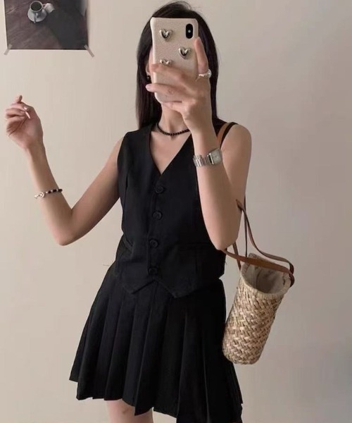 セール】ベスト＆ショートパンツセットアップ（セットアップ