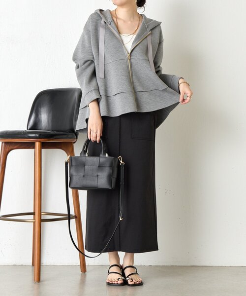 Jena espace merveilleux（ジェナ　エスパスメルヴェイユ）の「ピンタックナロースカート（スカート・レディース・カーキ/ブラック・FREE）」の21枚目の写真