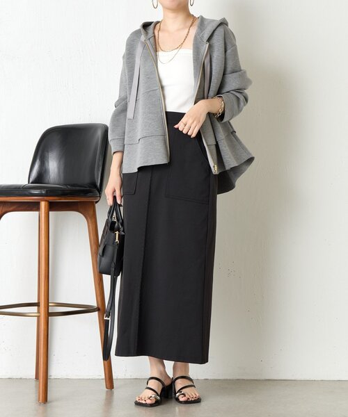 Jena espace merveilleux（ジェナ　エスパスメルヴェイユ）の「ピンタックナロースカート（スカート・レディース・カーキ/ブラック・FREE）」の22枚目の写真