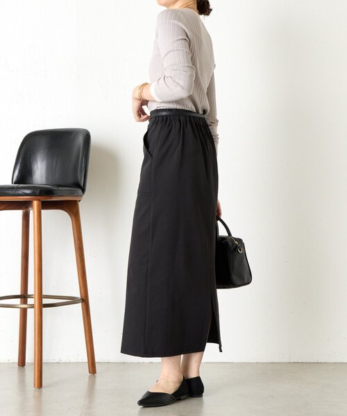 Jena espace merveilleux（ジェナ　エスパスメルヴェイユ）の「ピンタックナロースカート（スカート・レディース・カーキ/ブラック・FREE）」の15枚目の写真