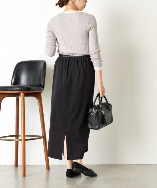 Jena espace merveilleux（ジェナ　エスパスメルヴェイユ）の「ピンタックナロースカート（スカート・レディース・カーキ/ブラック・FREE）」の16枚目の写真