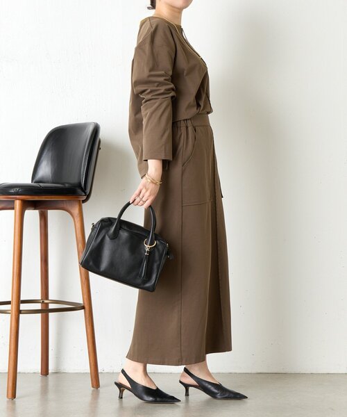 Jena espace merveilleux（ジェナ　エスパスメルヴェイユ）の「ピンタックナロースカート（スカート・レディース・カーキ/ブラック・FREE）」の11枚目の写真