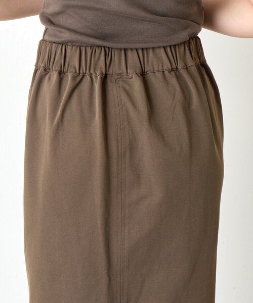 Jena espace merveilleux（ジェナ　エスパスメルヴェイユ）の「ピンタックナロースカート（スカート・レディース・カーキ/ブラック・FREE）」の6枚目の写真
