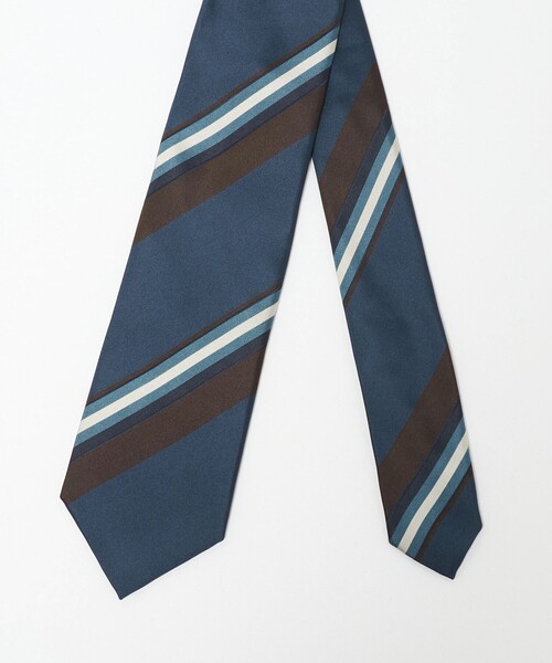 UNITED ARROWS（ユナイテッドアローズ）の「マルチ ストライプ ネクタイ（ネクタイ・メンズ・ブラウン系/コバルトブルー・FREE）」の6枚目の写真