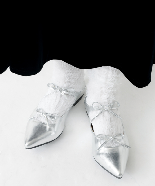 YUQRI（ユクリ）の「【YUQRI/ユクリ】Faux fur/靴下/ファー/もこもこ/ギフト【WEB限定】（ソックス/靴下・レディース・ブラック/ブラウン/ホワイト・フリー）」の4枚目の写真