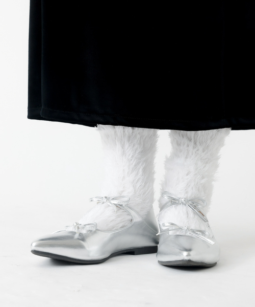 YUQRI（ユクリ）の「【YUQRI/ユクリ】Faux fur/靴下/ファー/もこもこ/ギフト【WEB限定】（ソックス/靴下・レディース・ブラック/ブラウン/ホワイト・フリー）」の5枚目の写真