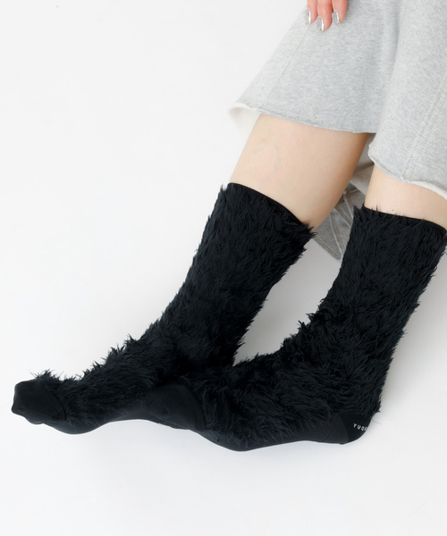 YUQRI（ユクリ）の「【YUQRI/ユクリ】Faux fur/靴下/ファー/もこもこ/ギフト【WEB限定】（ソックス/靴下・レディース・ブラック/ブラウン/ホワイト・フリー）」の7枚目の写真