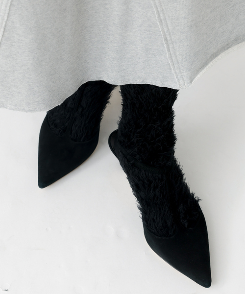 YUQRI（ユクリ）の「【YUQRI/ユクリ】Faux fur/靴下/ファー/もこもこ/ギフト【WEB限定】（ソックス/靴下・レディース・ブラック/ブラウン/ホワイト・フリー）」の8枚目の写真