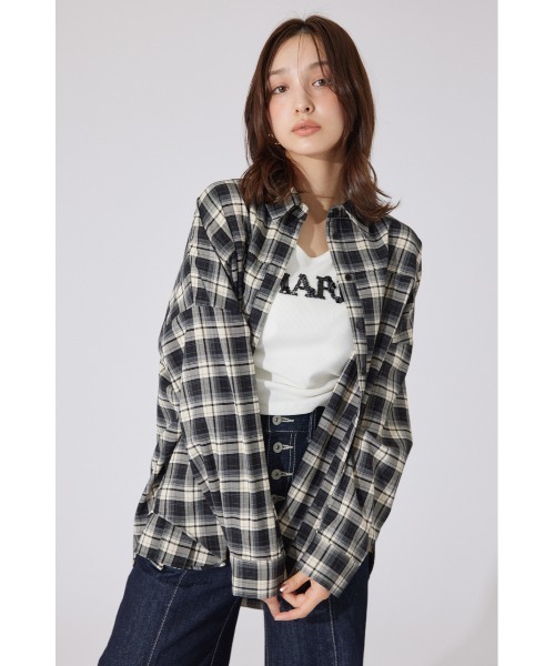 rienda(リエンダ)の「【AKB48 千葉恵里さん着用】オーバールーズシャツトップス 秋服(シャツ/ブラウス・レディース・ピンク/ブラック/ライトブルー・FREE)」の21枚目の写真