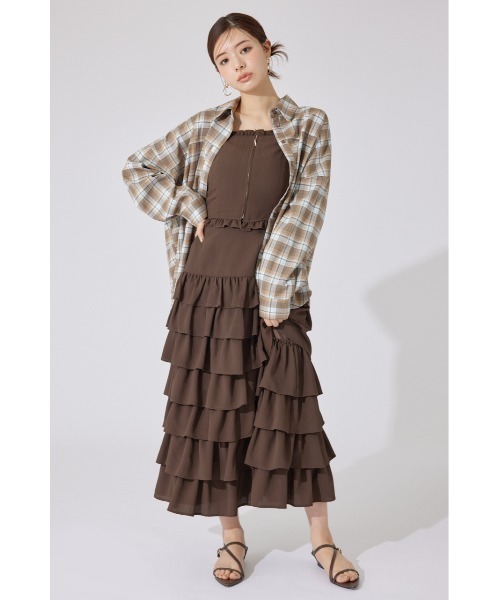rienda(リエンダ)の「【AKB48 千葉恵里さん着用】オーバールーズシャツトップス 秋服(シャツ/ブラウス・レディース・ピンク/ブラック/ライトブルー・FREE)」の4枚目の写真