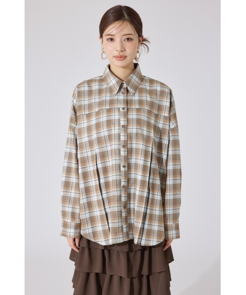 rienda(リエンダ)の「【AKB48 千葉恵里さん着用】オーバールーズシャツトップス 秋服(シャツ/ブラウス・レディース・ピンク/ブラック/ライトブルー・FREE)」の7枚目の写真