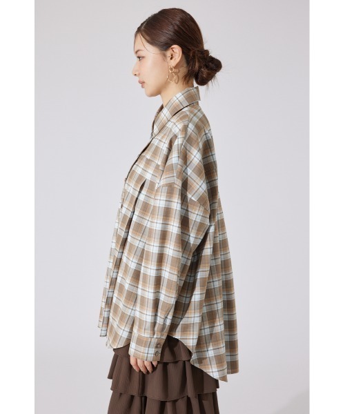 rienda(リエンダ)の「【AKB48 千葉恵里さん着用】オーバールーズシャツトップス 秋服(シャツ/ブラウス・レディース・ピンク/ブラック/ライトブルー・FREE)」の8枚目の写真