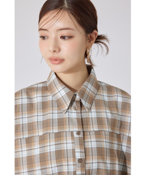 rienda(リエンダ)の「【AKB48 千葉恵里さん着用】オーバールーズシャツトップス 秋服(シャツ/ブラウス・レディース・ピンク/ブラック/ライトブルー・FREE)」の10枚目の写真
