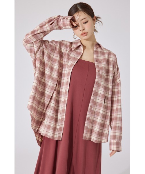 rienda(リエンダ)の「【AKB48 千葉恵里さん着用】オーバールーズシャツトップス 秋服(シャツ/ブラウス・レディース・ピンク/ブラック/ライトブルー・FREE)」の18枚目の写真