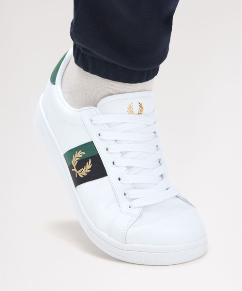 FRED PERRY(フレッドペリー)の「B721 Leather / Tape/テープレザースニーカー(スニーカー・メンズ・ホワイト・28cm/27cm/26cm)」の8枚目の写真