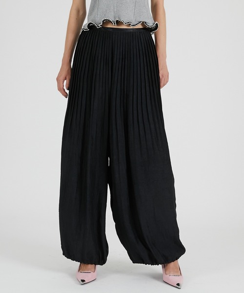PRANK PROJECT(プランクプロジェクト)の「プリテッドバルーンパンツ / Pleated Balloon Pants(その他パンツ・レディース・ブラック/ホワイト/イエロー・38/36)」の3枚目の写真