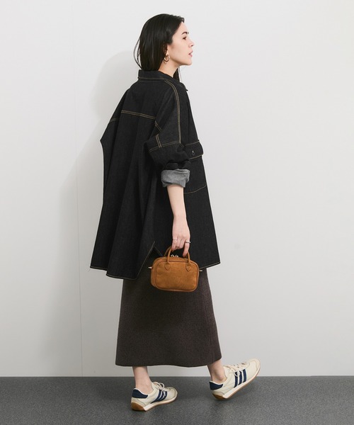 le cercle ADAM ET ROPE'(ルセルクルアダムエロペ)の「【LANCER/ランサー】デニムオーバーシャツ(シャツ/ブラウス・レディース・ブルー系その他/ブラック・FREE)」の20枚目の写真