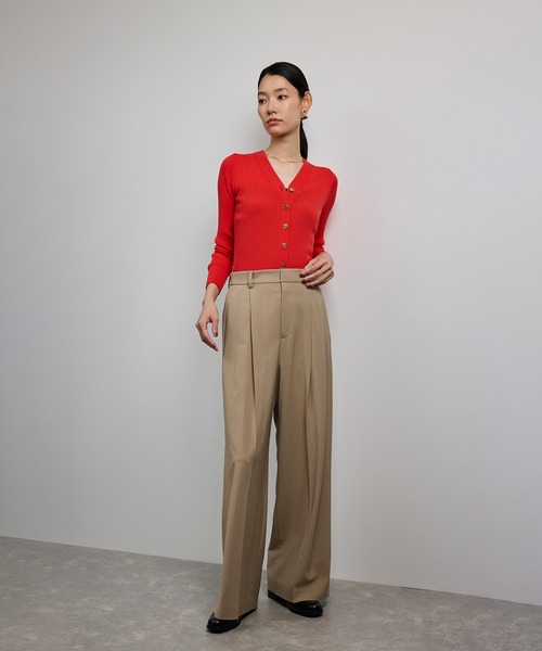 ROPE'（ロペ）の「ワンタックストレートワイドパンツ【REGGIANI（レッジアーニ）】（その他パンツ・レディース・ベージュ/ブラック・36/38/40）」の19枚目の写真