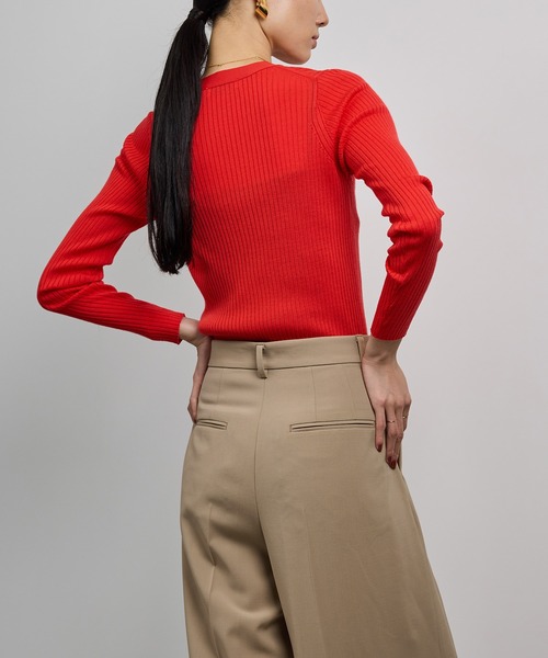 ROPE'（ロペ）の「ワンタックストレートワイドパンツ【REGGIANI（レッジアーニ）】（その他パンツ・レディース・ベージュ/ブラック・36/38/40）」の20枚目の写真