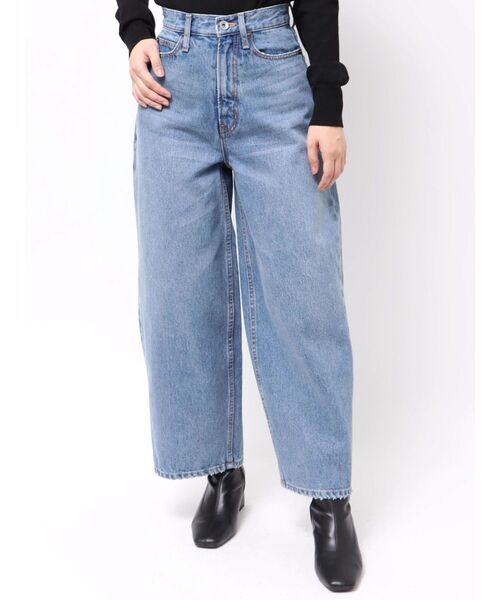 MERCURYDUO(マーキュリーデュオ)の「カーヴィシルエットパンツ(その他パンツ・レディース・ブルー/グレー・SMALL/MEDIUM)」の1枚目の写真