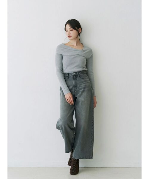 MERCURYDUO(マーキュリーデュオ)の「カーヴィシルエットパンツ(その他パンツ・レディース・ブルー/グレー・SMALL/MEDIUM)」の19枚目の写真