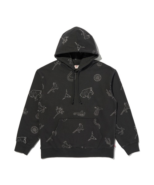 Levi's(リーバイス)の「Levi's/リーバイス リラックスフィット グラフィック パーカー(パーカー・メンズ・ブラック・S/XL/L/M)」の3枚目の写真