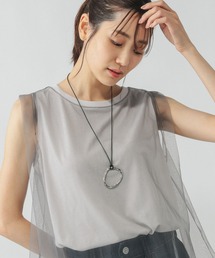 Tシャツ/カットソー（グレー/灰色系・袖なし）ファッション通販
