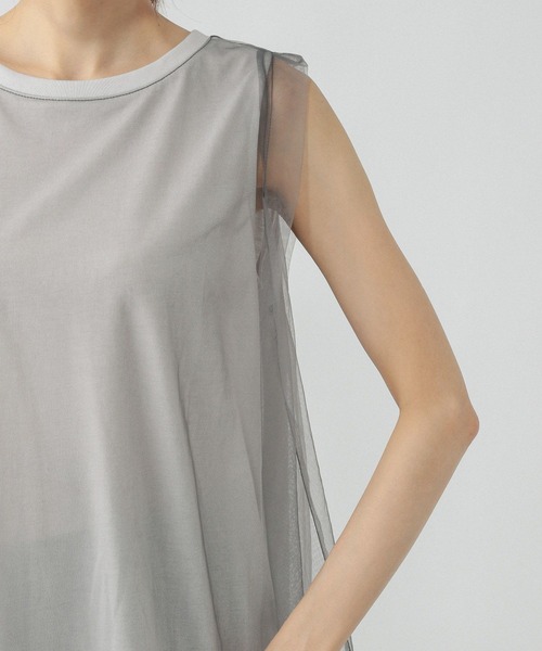 GLOBAL WORK（グローバルワーク）の「チュールドッキングプルオーバーノースリーブ/577919（Tシャツ/カットソー・レディース・ブラウン/ライトグレー/ブラック・LARGE/MEDIUM）」の21枚目の写真