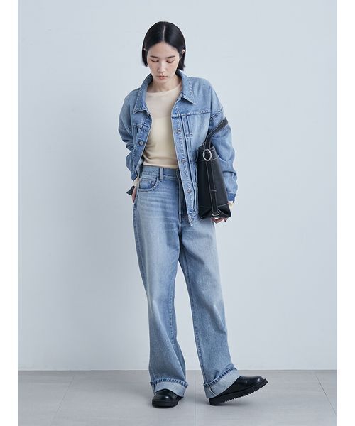 MIESROHE（ミースロエ）の「クルーネックテレコ長袖トップス（Tシャツ/カットソー・レディース・クリーム/レッド/ホワイト・F）」の11枚目の写真