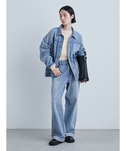 MIESROHE（ミースロエ）の「クルーネックテレコ長袖トップス（Tシャツ/カットソー・レディース・クリーム/レッド/ホワイト・F）」の12枚目の写真