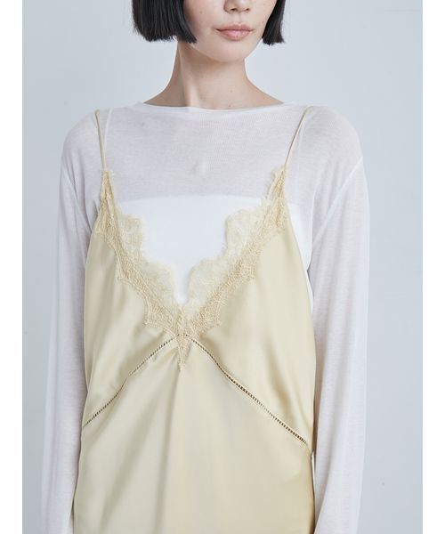 MIESROHE（ミースロエ）の「クルーネックテレコ長袖トップス（Tシャツ/カットソー・レディース・クリーム/レッド/ホワイト・F）」の14枚目の写真