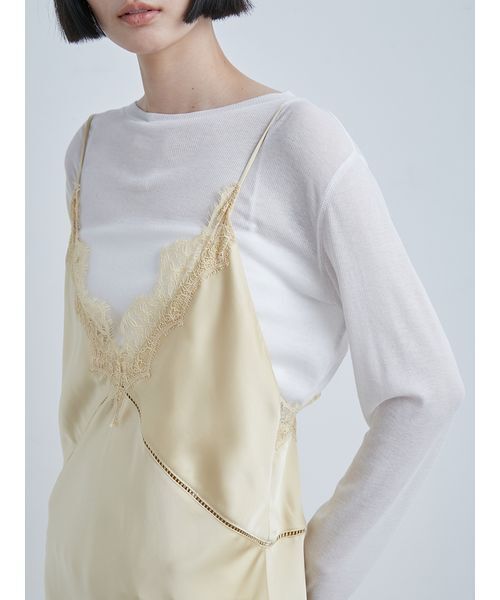 MIESROHE（ミースロエ）の「クルーネックテレコ長袖トップス（Tシャツ/カットソー・レディース・クリーム/レッド/ホワイト・F）」の15枚目の写真