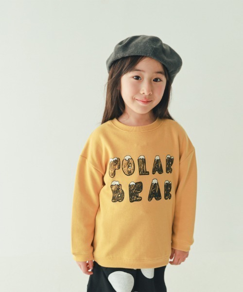 nicohrat(ニコフラート)の「nicohrat/ニコフラート シロクマ トレーナー(スウェット・キッズ・マスタード/ブルー/グレー・120cm/110cm/100cm/140cm/130cm/90cm)」の4枚目の写真