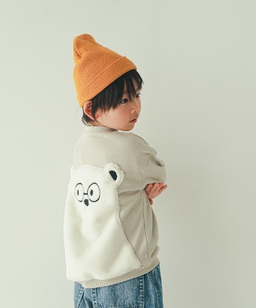 nicohrat(ニコフラート)の「nicohrat/ニコフラート シロクマ トレーナー(スウェット・キッズ・マスタード/ブルー/グレー・120cm/110cm/100cm/140cm/130cm/90cm)」の6枚目の写真