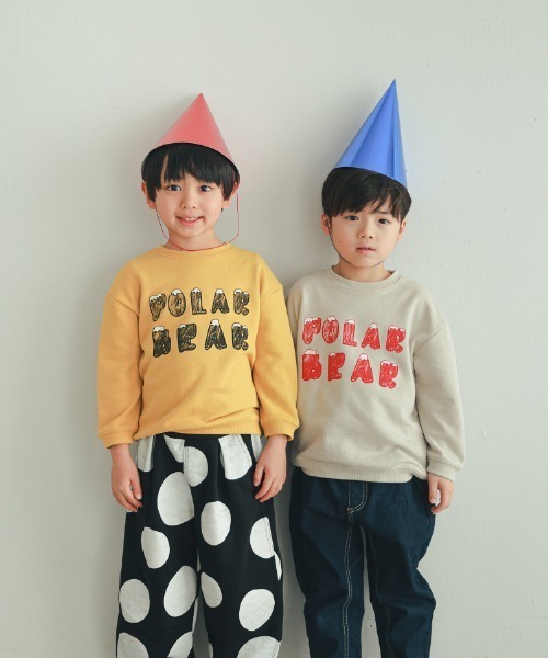 nicohrat(ニコフラート)の「nicohrat/ニコフラート シロクマ トレーナー(スウェット・キッズ・マスタード/ブルー/グレー・120cm/110cm/100cm/140cm/130cm/90cm)」の19枚目の写真