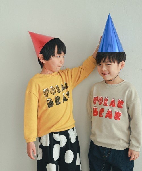 nicohrat(ニコフラート)の「nicohrat/ニコフラート シロクマ トレーナー(スウェット・キッズ・マスタード/ブルー/グレー・120cm/110cm/100cm/140cm/130cm/90cm)」の21枚目の写真
