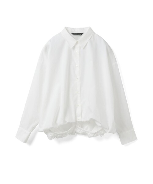 mizuiroind（ミズイロインド）の「mizuiro ind バルーンシャツ（シャツ/ブラウス・レディース・ブラウン/オフホワイト/ブルー/ライトブルー/ブラック・FREE）」の14枚目の写真