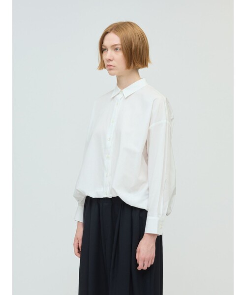 mizuiroind（ミズイロインド）の「mizuiro ind バルーンシャツ（シャツ/ブラウス・レディース・ブラウン/オフホワイト/ブルー/ライトブルー/ブラック・FREE）」の8枚目の写真