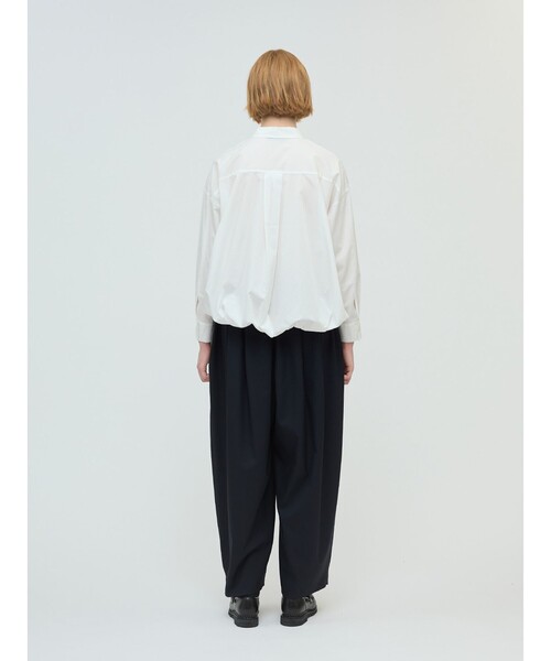 mizuiroind（ミズイロインド）の「mizuiro ind バルーンシャツ（シャツ/ブラウス・レディース・ブラウン/オフホワイト/ブルー/ライトブルー/ブラック・FREE）」の22枚目の写真