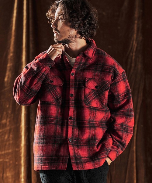 mj10977-Plaid CPO Jacket ジャケット(AG05-001acf)（ミリタリー