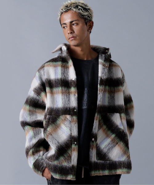 DANKE SCHON（ダンケシェーン）の「DankeSchon/ダンケシェーン/SHAGGY SHIRTS（シャツ/ブラウス・メンズ・ブラウン/グリーン/ベージュ/ネイビー/イエロー/ブラック・F）」の3枚目の写真