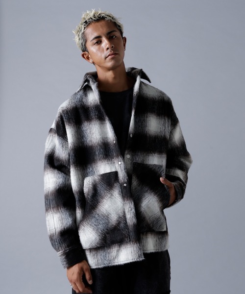 DANKE SCHON（ダンケシェーン）の「DankeSchon/ダンケシェーン/SHAGGY SHIRTS（シャツ/ブラウス・メンズ・ブラウン/グリーン/ベージュ/ネイビー/イエロー/ブラック・F）」の2枚目の写真