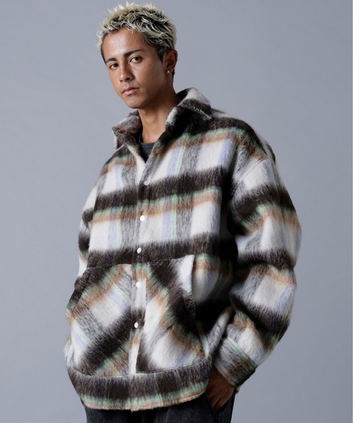 DANKE SCHON（ダンケシェーン）の「DankeSchon/ダンケシェーン/SHAGGY SHIRTS（シャツ/ブラウス・メンズ・ブラウン/グリーン/ベージュ/ネイビー/イエロー/ブラック・F）」の16枚目の写真