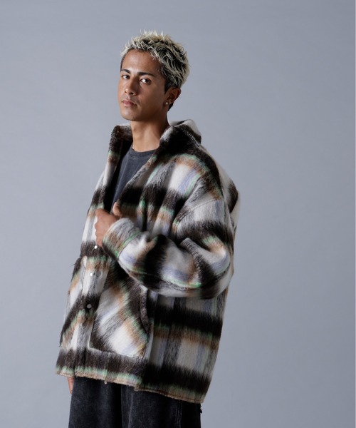 DANKE SCHON（ダンケシェーン）の「DankeSchon/ダンケシェーン/SHAGGY SHIRTS（シャツ/ブラウス・メンズ・ブラウン/グリーン/ベージュ/ネイビー/イエロー/ブラック・F）」の21枚目の写真